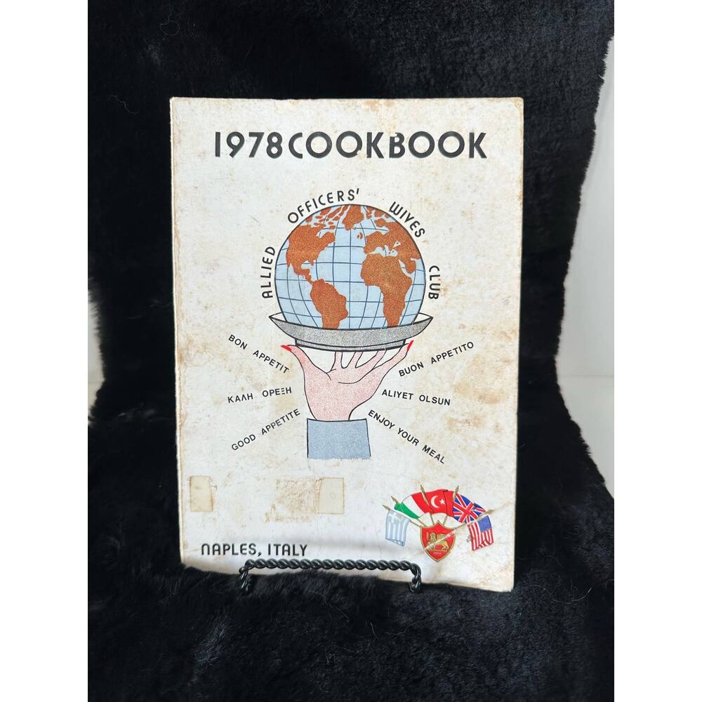 RARE 1978 Cookbook, Allied Officers' Wives Club, Naples, Italy